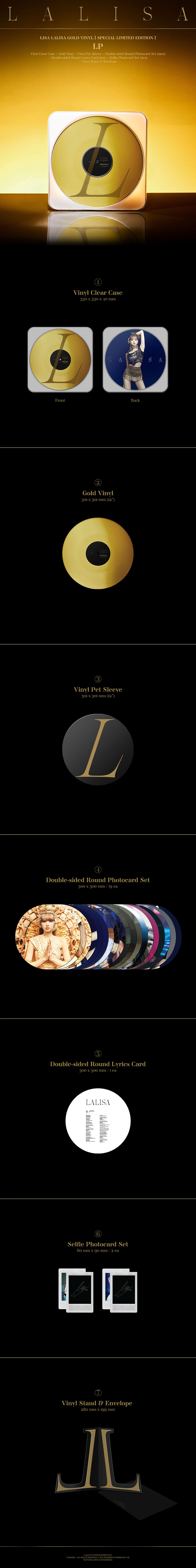 LALISA GOLD VINYL LP Limited Edition-
