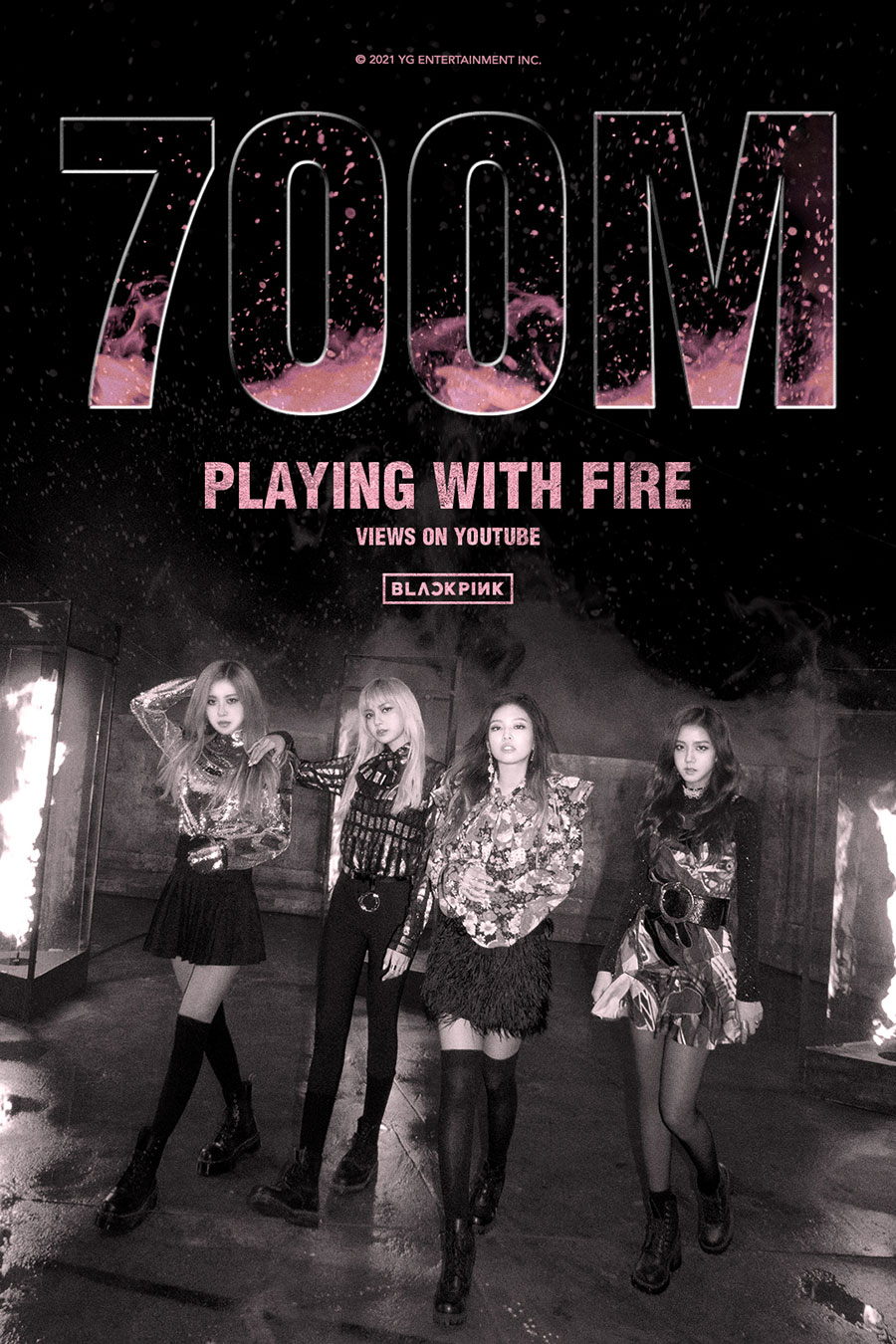 BLACKPINK - PLAYING WITH FIRE (ALBUM COVER) by Kyliemaine on