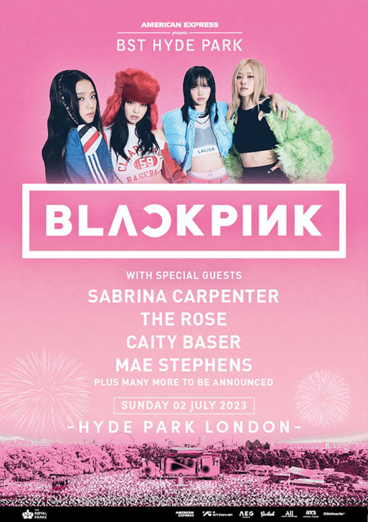 BLACKPINK American Express Presents BST Hyde Park Line Up Announcement