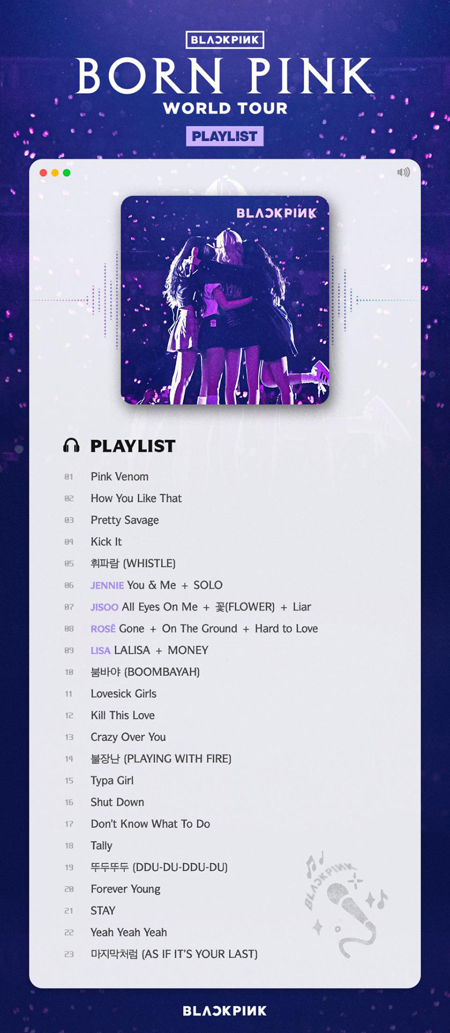 BLACKPINK WORLD TOUR [BORN PINK] Playlist 🎧💕 BLACKPINK CAFÉ